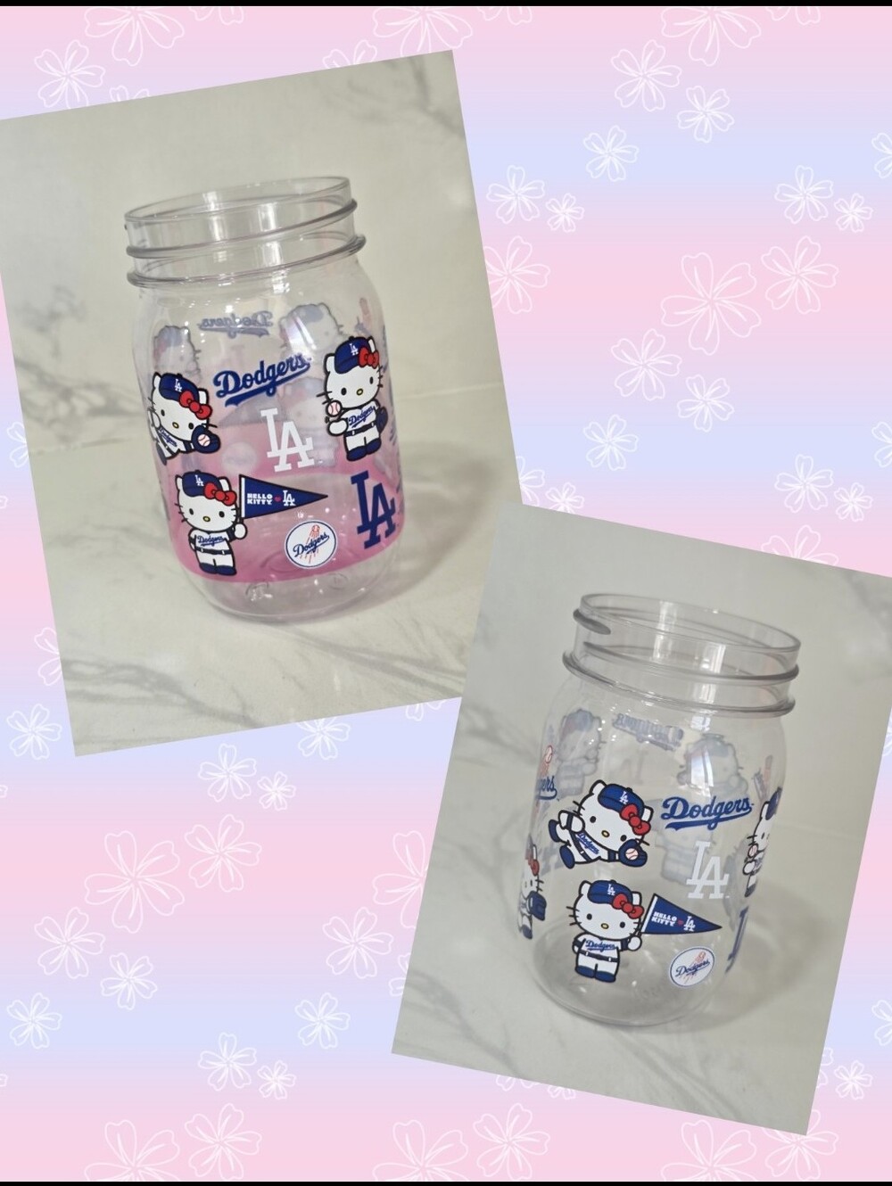 LA DODGERS x Hello Kitty Mason Jar Cups (2)